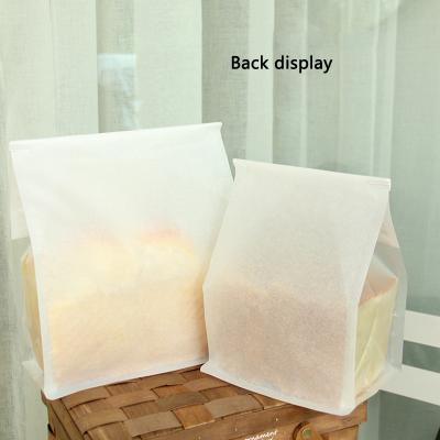 China Recyclable Professional Cheap Bread Bag Custom Making Bread Bag With Window Cotton Paper Bag For Bread for sale