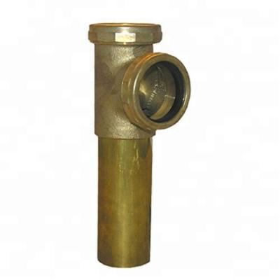 China Rough Brass Strainer 1-1/2 Inch Slip End Outlet Joint Baffle Tee With Threaded Tailpiece for sale