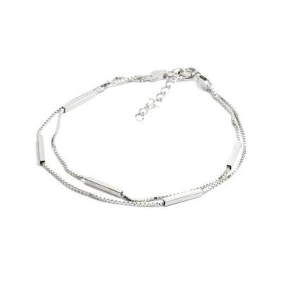 China 925 silver silver fashion simple and temperament double layer bracelet women for sale