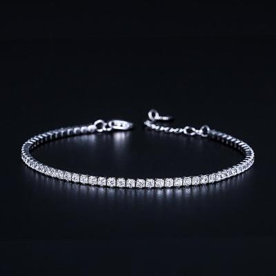 China Wholesale Fashion Silver Women's Jewelry Charming 925 Sterling Silver Tennis Bracelet For Women Girl Lady for sale