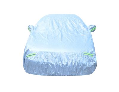 China Normal Waterproof Aluminum Film Car Cover Full Set Body Cover Manufacturer With Reflective Strips for sale