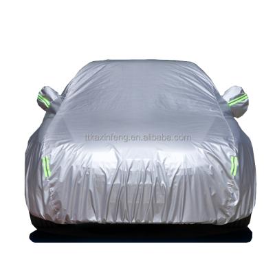 China Hot Sale Polyester Taffeta 190T UV Resistant Orange Heat Insulated Waterproof Auto Body Cover Cover for sale