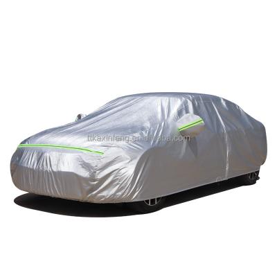 China High Quality UV Resistant Taffeta Polyester Car Cover Customized Silver Coated Car Covers Full UV Resistance Car Cover for sale