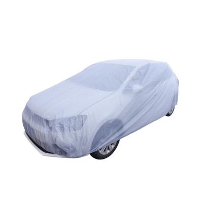 China New PEVA Normal Transparent Car Cover Custom Logo Printed Waterproof Car Body Cover Outdoor Vehicle Cover for sale