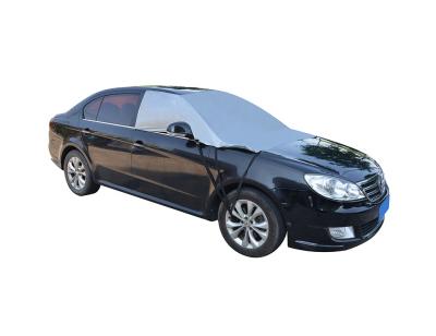 China Sun Proof Half Car Cover Sunshade Protector Car Windshield Snow And Anti Wind Car Protection UV Cover for sale