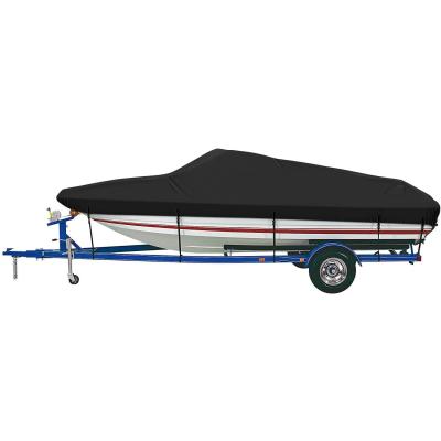 China Anti-wind 600D /300D Polyester Heavy Duty Waterproof Trailerable Cover Universal Size Base Boat Cover for sale