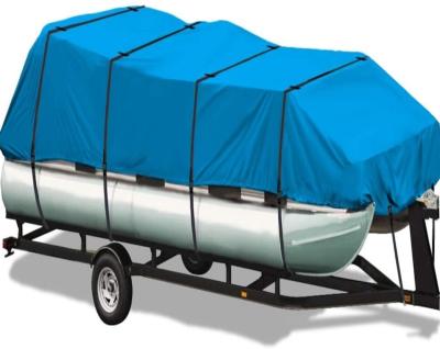 China Heavy Duty Waterproof Sports Trailerable 600D Pontoon Boat Cover for sale