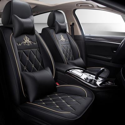 China Crown Luxury Breathable and Wear-resisting Universal Four Seasons 7 Seat PVC Leather Car Seat Covers Car Seat Covers for MPV for sale