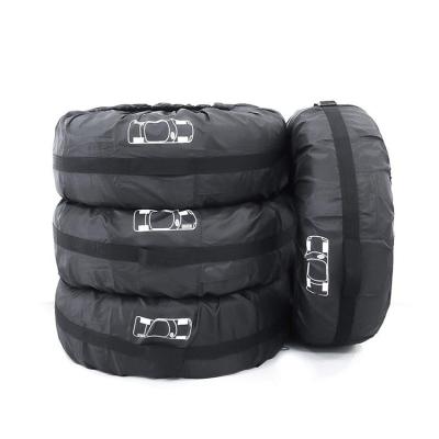 China Universal Sports 4pcs 190T Polyester Car Tire Storage Bag for sale