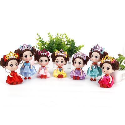 China Wholesale 12 cm fashion small doll gift eco-friendly plastic promotional children's toy luggage factory key pendant for sale