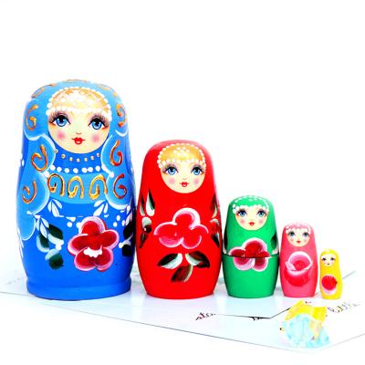 China New Arrival Eco-Friendly Kids Nesting Toy Wooden Matryoshka Custom Doll For Kids for sale