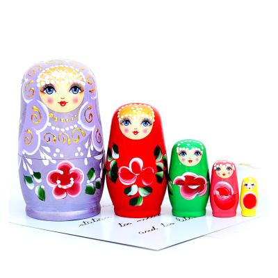 China Eco-friendly Popular And Cute Early Learning Traditional Wholesale Career Nesting Russian Dolls for sale