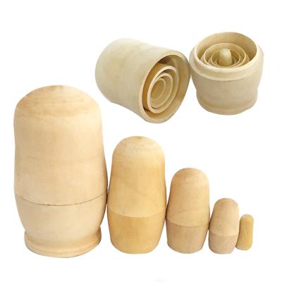 China Eco-Friendly DIY Custom Made Blank Wooden Russian Nesting Doll Matryoshka for sale