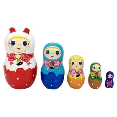 China Matryoshka Eco-friendly Cute Handmade Wooden Toys Best Birthday Gifts For Kids Wooden Toy DIY Dollhouse For Children for sale