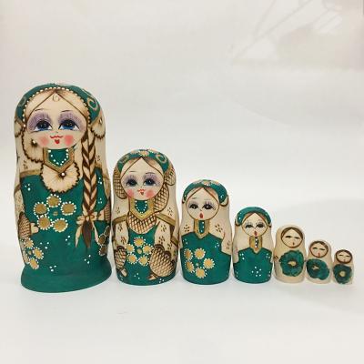 China Popular and Cute Eco-friendly Early Childhood Education Profession Pretend Matryoshka Russian Children's Wooden Kitchen Toy for sale