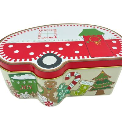 China Gift & High Quality Home Decoration Craft And Christmas Decoration Christmas Packing Tin Box Custom Printing for sale