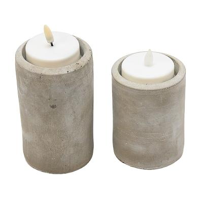 China Hot Sale Fashion Home Decoration Candle Holder With Stone Base Luxury Home Decorative Wedding Matt Ceramic Candle Holders for sale