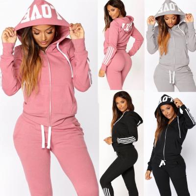 China OEM Factory New Arrival 2021 Autumn and Winter Breathable Hot Women's Fitness Wear Jogging Running Casual Women Sportswear Sets for sale