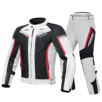 China OEM/ODM Mens Motorcycle Auto Racing Wear Suit Breathable Riders Riding Jackets And Pants Sets Motocross Tank Top for sale