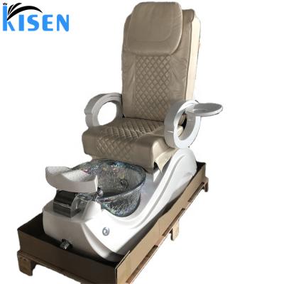 China New Design Modern Luxury Beauty Nail Salon Furniture Whirlpool Electric Discharge Pump Foot Spa Cream Massage Pedicure Chair for sale