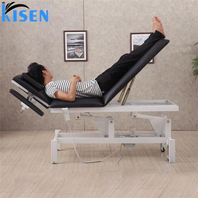 China 2022 contemporary luxury electric chiropractic massage table customize promotion listing black color facial bed for beauty spa salon furniture for sale