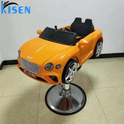 China Contemporary Kids Hair Cutting Baby Blue Toy Car Children Hairdressing Barber Chair for sale