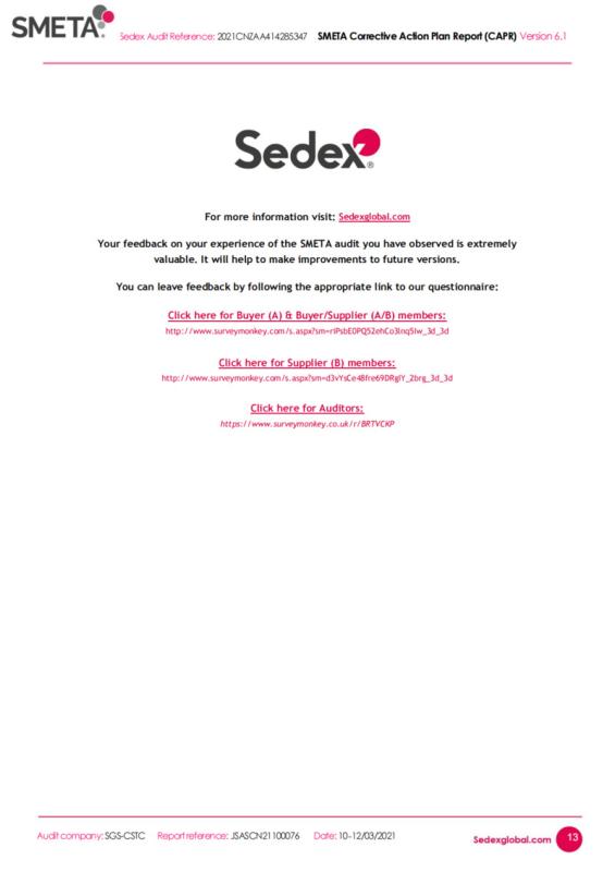 sedex - Shenzhen Fusheng Printing Co., Ltd.