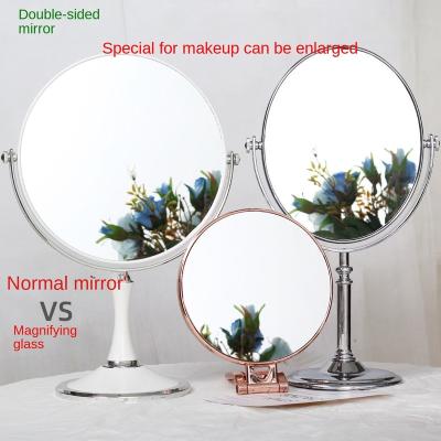 China Traditional ready to ship European high-grade double-sided makeup mirror front high-definition magnifying cosmetic mirror for sale