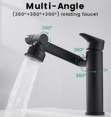 China 1080 Degree Basin Faucet Kitchen Sink Faucet Bathroom Faucet Aerator Thermostatic Faucets 2 In 1 Tapware Black Passionate Faucet Gourmet Mixer Tap for sale