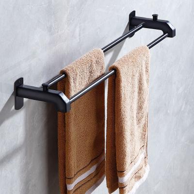 China Tropical Ready To Ship Bathroom Non-Perforated Towel Rack Stainless Steel Towel Shelf Storage Towel Rack for sale