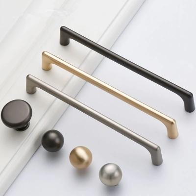 China Modern Design Gold Zinc Alloy Furniture Solid Hardware Cabinet Pulls Cabinet Drawer for sale