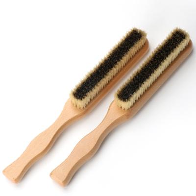 China Beechwood Boar Bristle Wooden Scrub Brush With Long Handle  Lightweight for sale