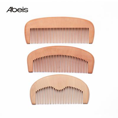 China 73g Light Weight Wood Beard Comb Customized Pocket Beard Comb for sale