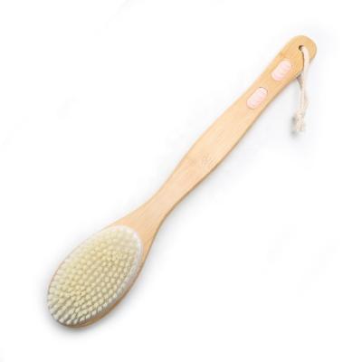 China Abeis Sisal Vegan Fiber Boar Bristle Dry Brushing Bath Brush for Exfoliation and Massage for sale