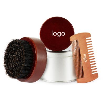 China Beechwood Castanho Brush Barba Redonda personalizar logotipo Barba Peito Kit à venda