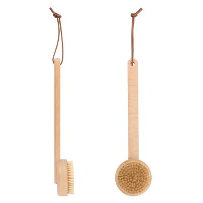 China Body Brush Vegan Round Natural Skin Dry Massage Shower Brush for Spa for sale