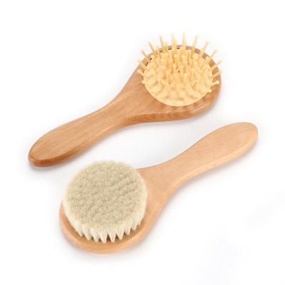 China Eco Friendly Wooden Baby Brush And Comb Set  Baby Shower Brush	Comfortable for sale