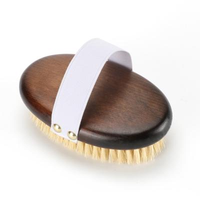 China Oval Beech Wood Handle Body Brush r Dry Skin Shower Back Brush for sale