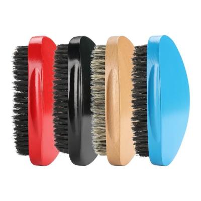 China Customized Logo 360 Curved Brush Man Grooming Face Beard Cleaning Brush for sale