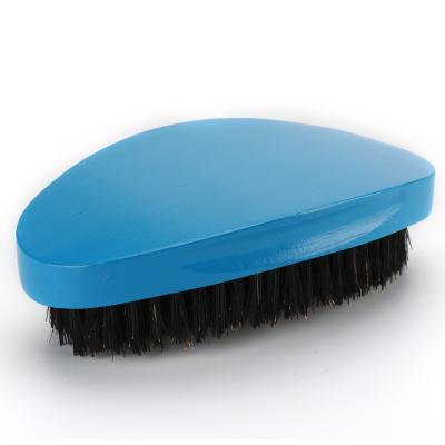 China Abeis Blue Wave Brush Soft Medium Boar Bristle For Hair Beard Mustache Grooming for sale