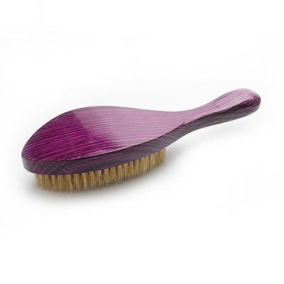 China Natural Beech Wooden Premium Wave Brush With Boar Bristle / Nylon for sale