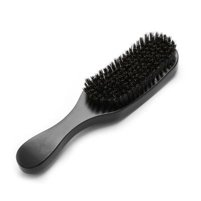 China OEM Men'S Grooming Beard Brush Hard Bristle Black 360 Wave Brush For Black Men for sale