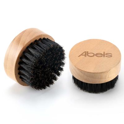 China Easy To Clean Natural Wood Beard Brush Mens Grooming Brush  Exquisite for sale