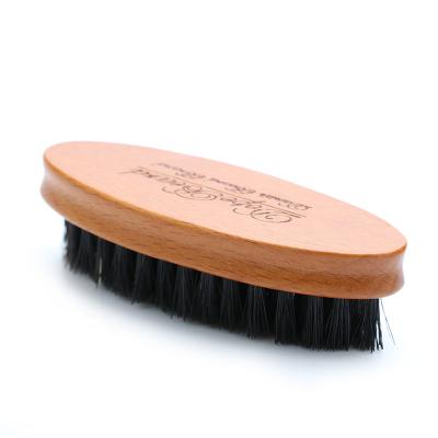 China Mini Beard Brush Boar Bristle Mustache Brush For Men for sale