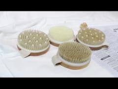 Holmwood Round Body Detox Skin Brush Boar Bristle Body Brush Soft