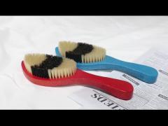 Multiple Color PU Pure Boar Hair Bristle 360 Curved Brush Custom Logo