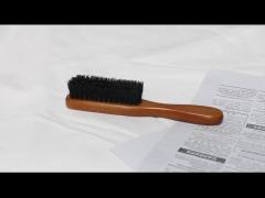 Men‘s Beard Grooming Set with Black Beard Brush and Comb Made of Natural Boar Bristle