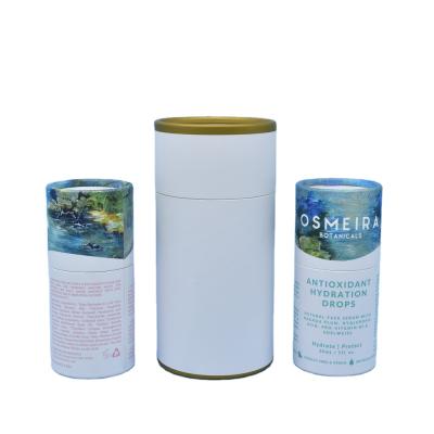 China Handmade Custom Size Logo Printing Tube Packaging Box , Cosmetic Cream Round Cylinder Packing Boxes for sale