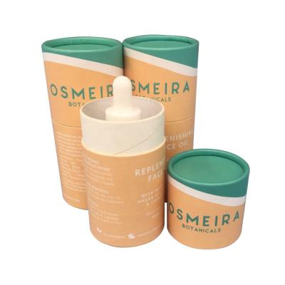 China Recyclable Rigid Cardboard Paper Printing Tube Packaging Box, Luxury Round Candle Cylinder Box With Round Lid for sale