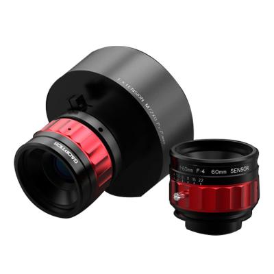 中国 Vマウント 60mm焦点長 F4.0-F22 アイリス 8K7μ カメララインスキャンレンズ 販売のため